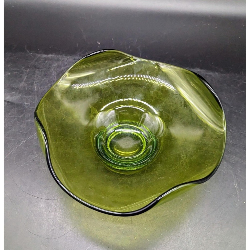 Vintage Viking Epic NOS 1957 Avocado‎ Green Bowl 7" Mid Century Art Glass